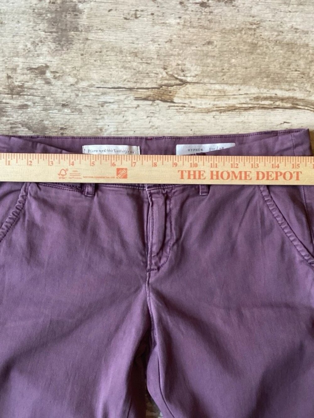 Pilcro And The Letterpress Hyphen Pants Plum Cotton Stretch Women’s 28 - Picture 4 of 8